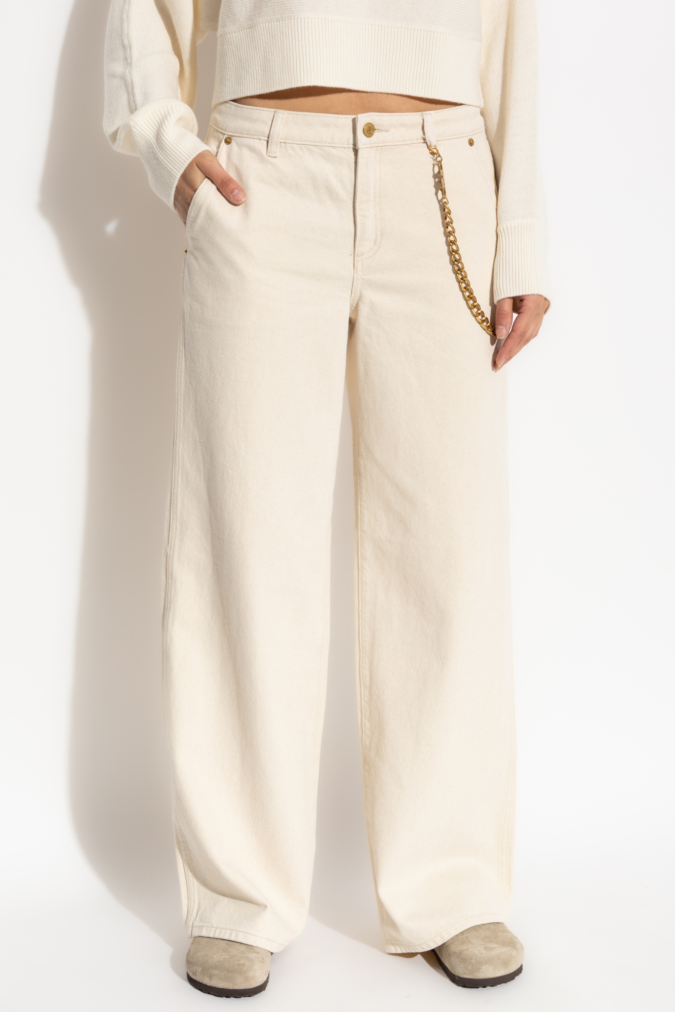 パンツ Michael Kors SS20 STRAIGHT FIT PANTS (MS03HBXDVY_100WHITE) 16416917_fpx.tif?$filterlrg$&
